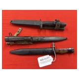 Lot of 3 Assorted Bayonets w/Scabbards