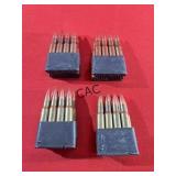 Lot of 4-8rd M1 .30cal Clips and Ammo