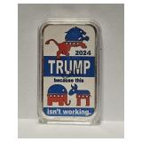 Trump Ballot 1oz Colorized Silver Bar