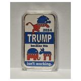 Trump Ballot 1oz Colorized Silver Bar