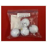 Lot of 4 Autographed Golf Balls w/COA's