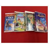 Lot of 4 Vintage Disney Movies w/Original Cases