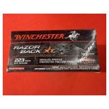 20rds Winchester Razorback XT 223Rem 64gr
