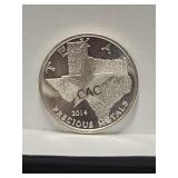 2014 Texas Precious Metals 1oz Cattle Round