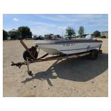 *1983 Arrow Glass 16' Boat w/Evinrude and Trailer