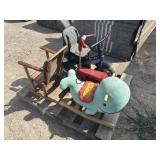 Lot of Children's Scooters and Rockers