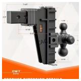 NIB GWT 2.5' Receiver, 8' Drop Hitch, Tri-Ball