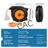 NEW VEVOR 30' Retractable Extension Cord Reel
