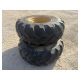Lot of 2- 19.5L-24 Tractor Tires/Wheels
