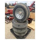 Lot of 4 Tires/Wheels ST235/80R16