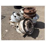 Lot of 22.5 Semi Truck Wheels