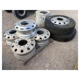 Lot of 7- 22.5 Alcoa Aluminum Wheels