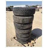 Lot of (7) LT235/80R17 Tires/Wheel