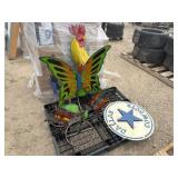 Lot of Assorted Metal Yard Art