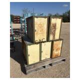 Lot of 5 Metal Crates