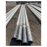 Lot of 4pc Galvanized 4.5'x27' Torque Pipe