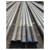 Lot of 5pc Galvanized 4.5'x27' Torque Pipe