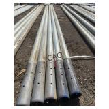 Lot of 5pc Galvanized 4.5'x27' Torque Pipe