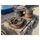 Lot of Assorted Size HD Steel Wire Lifting Slings