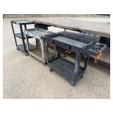 Lot of 3 Rolling Utility Carts