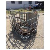 Lot of Boom Sprayer Hoses in Metal Crate