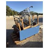 Pallet Lot of Science Tables and Rolling Bookcase