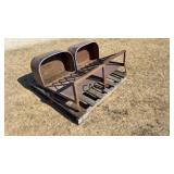 Lot of 2 Fence Panel Livestock Feeders