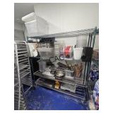 Lot of 2 Metal Wire Shelving Units