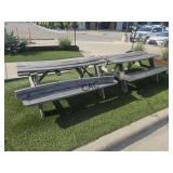 2 Picnic Tables, Trash Can and String Lights