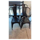 Lot of 4 Metal Restaurant Chairs