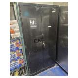 Metal Double Door Cabinet with Contents
