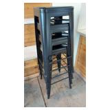Lot of 4 Metal 30'T Barstools