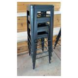 Lot of 4 Metal 30'T Barstools