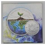 2022 Fiji Earth 1oz Colorized Silver in Box