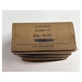 4 Boxes of USGI .45 Ball Ammo in Original Military