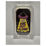 Hayleybug Mint 2oz Silver We Are Not Alone Bar