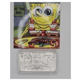 Spongebob "Eat the Rich" 1oz Colorized Silver Bar