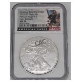 2021 Heraldic Eagle T-1 MS70 NGC 1oz Silver (W)