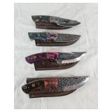 NEW Damascus Knife w/Sheath
