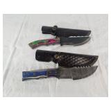 NEW Damascus Knife w/Sheath