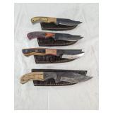 NEW Damascus Knife w/Sheath