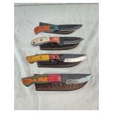NEW Damascus Knife w/Sheath