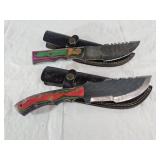 NEW Damascus Knife w/Sheath