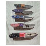NEW Damascus Knife w/Sheath