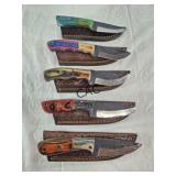 NEW Damascus Knife w/Sheath