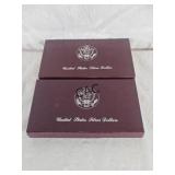 Lot of 2 US Mint Silver Dollar Boxed Sets