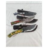 NEW Damascus Knife w/Sheath
