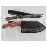 NEW Damascus Knife w/Sheath