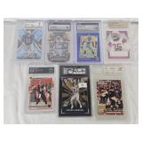 Lot of 7 Assorted NFL Graded Cards