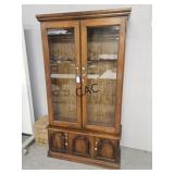 10 Gun Wooden Lighted Storage Cabinet w/Keys